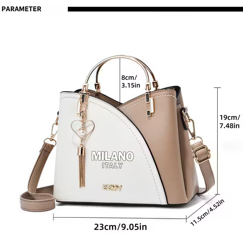 Handbag with Heart Pendant & Milano Italy-Like Charm