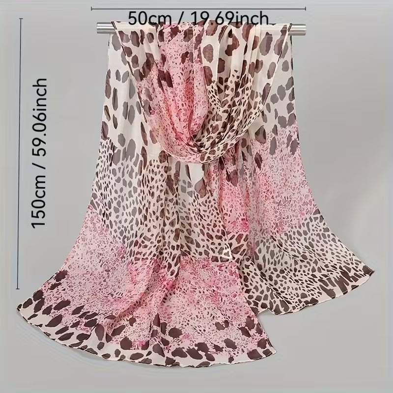 Bohemian Leopard Print Scarf