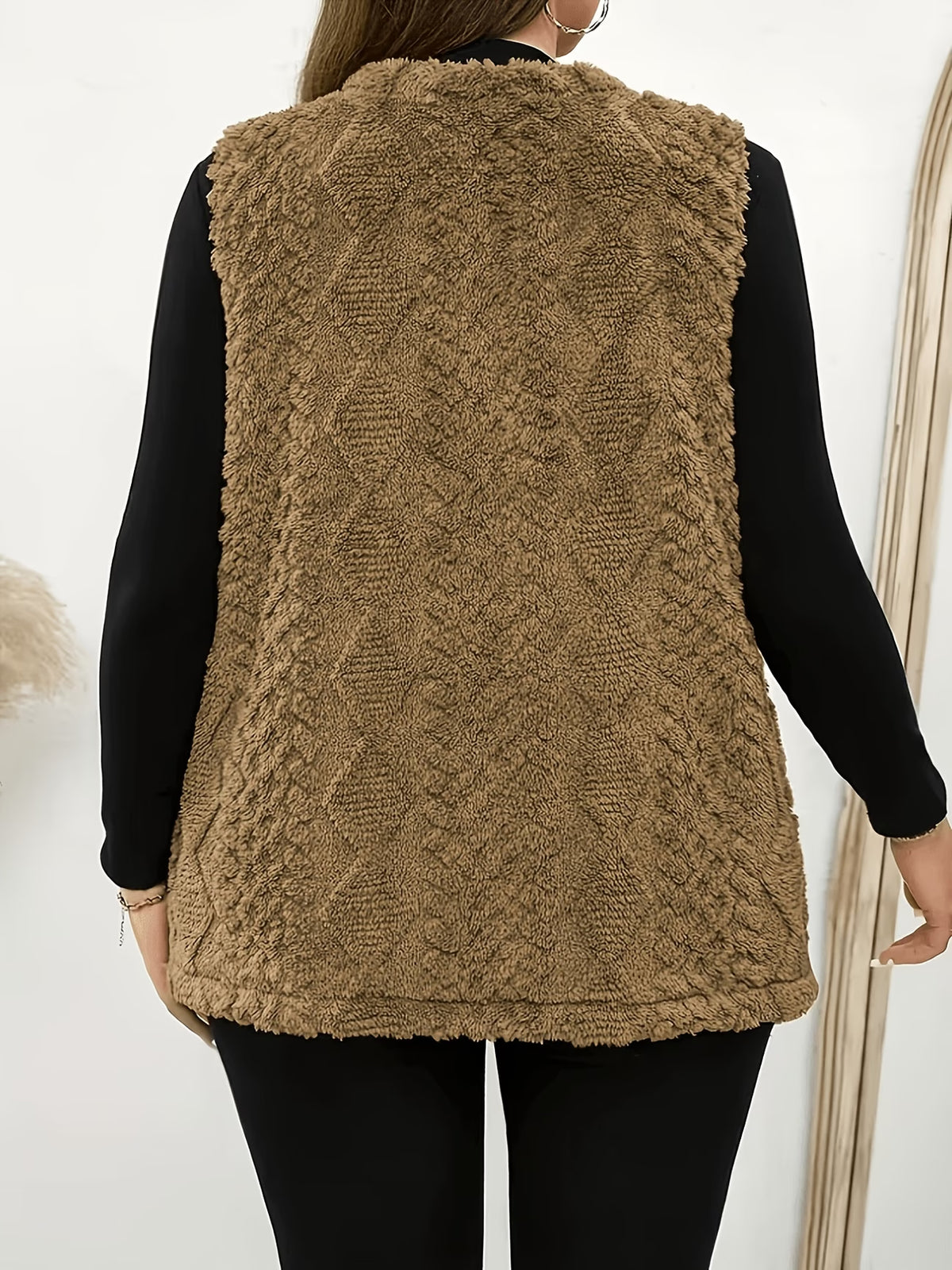 Women's Plus Size Plush Gilet