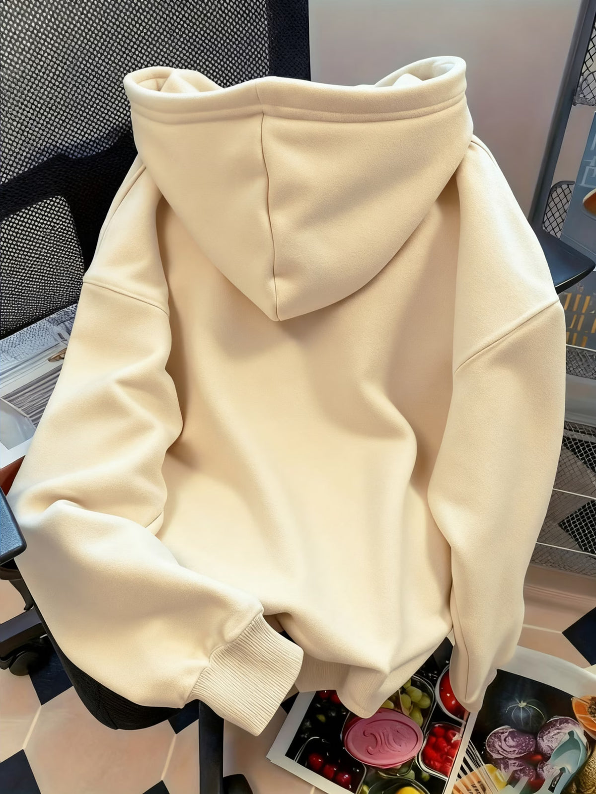 Christmas Pattern Drawstring Hoodie
