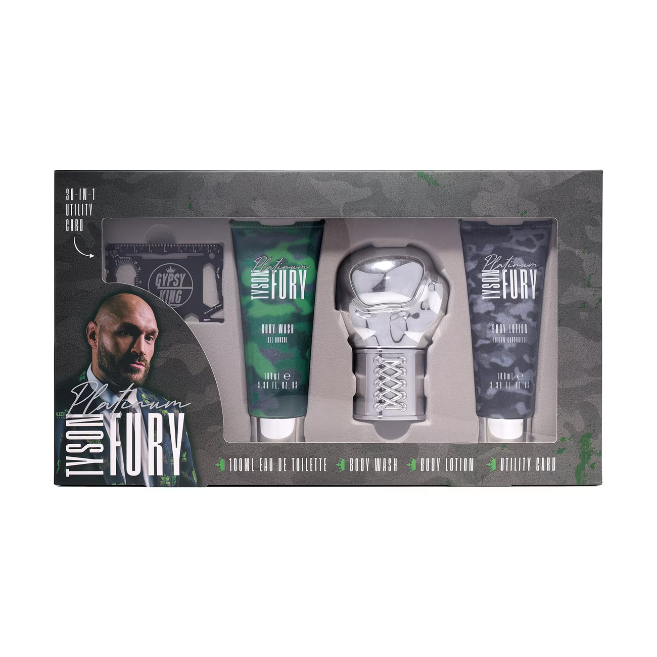 Tyson Fury Platinum Eau De Toilette Spray 100Ml Gift Set for Him