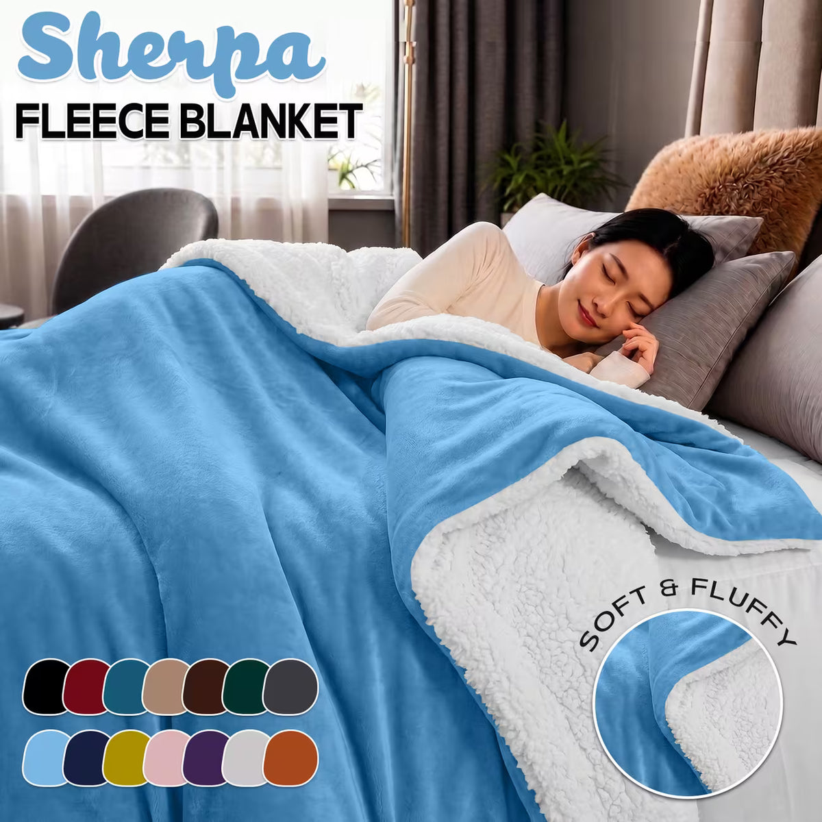 Double-Sided Sherpa Blanket