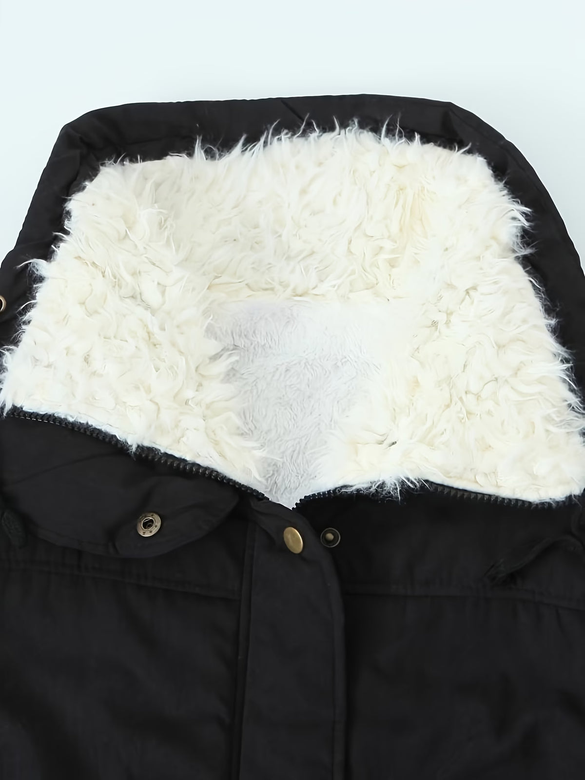 Longline Winter Parka Jacket with Pockets