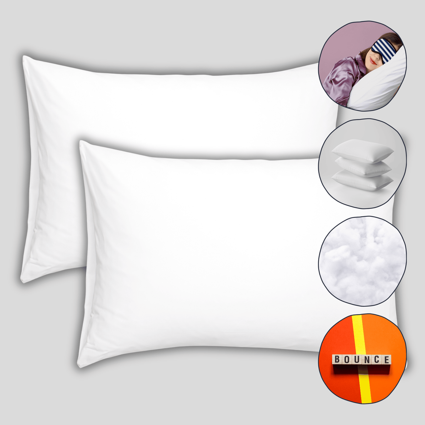 2 Pack Super Bounce Back Pillows