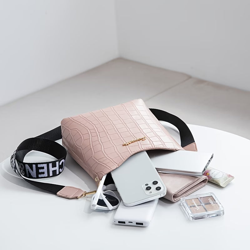 Minimalist Exquisite Crocodile Pattern Shoulder Bag