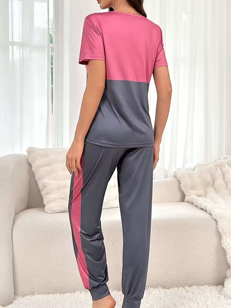 Women's Pajama Set with Letter Short and Long