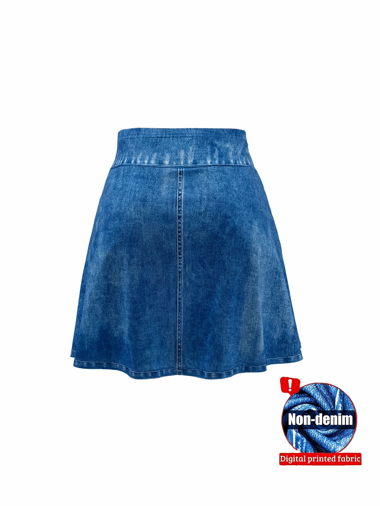 Casual Stretch A-Line Printed Skort