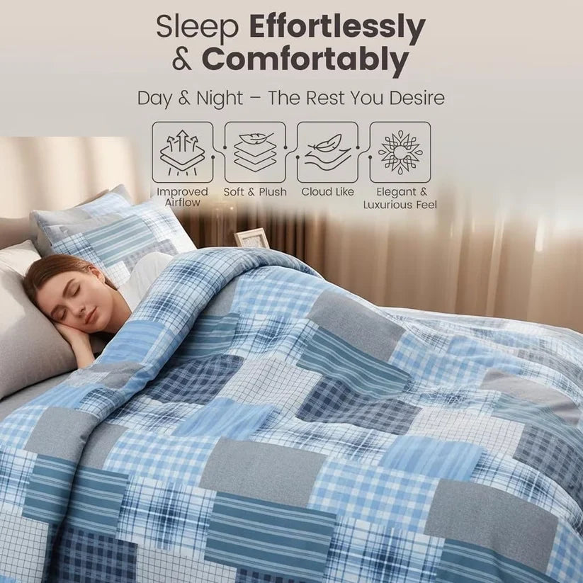 Stonewash Microfibre Duvet Cover Set – Easy Care, Non-Iron with Pillowcases