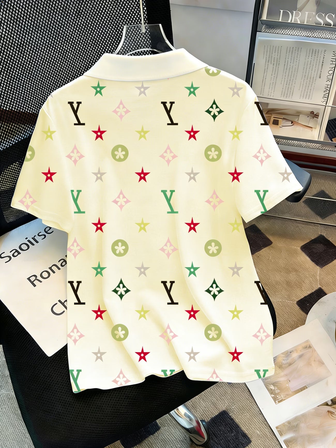 Multicolour Printed Polo Shirt
