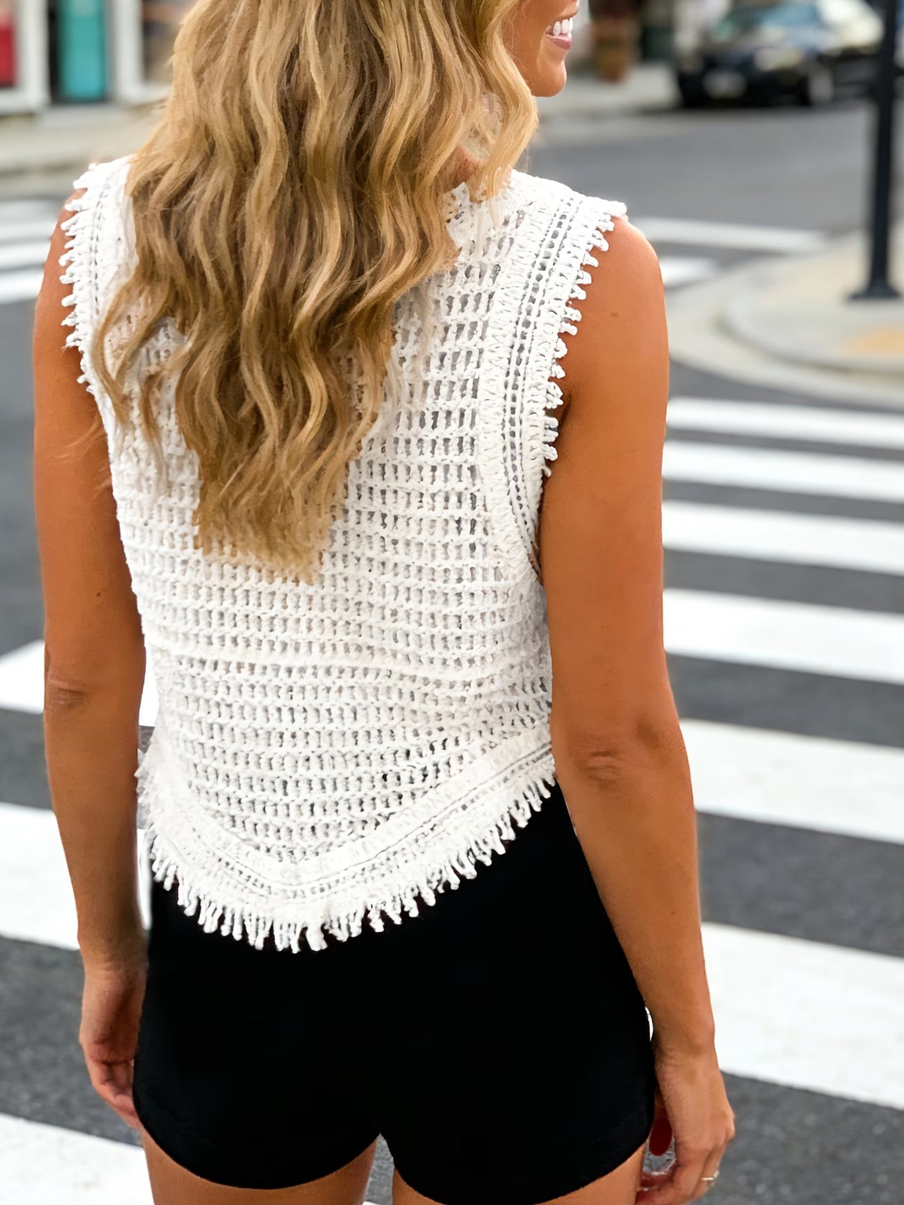 Summer Crochet Lace Tank Top