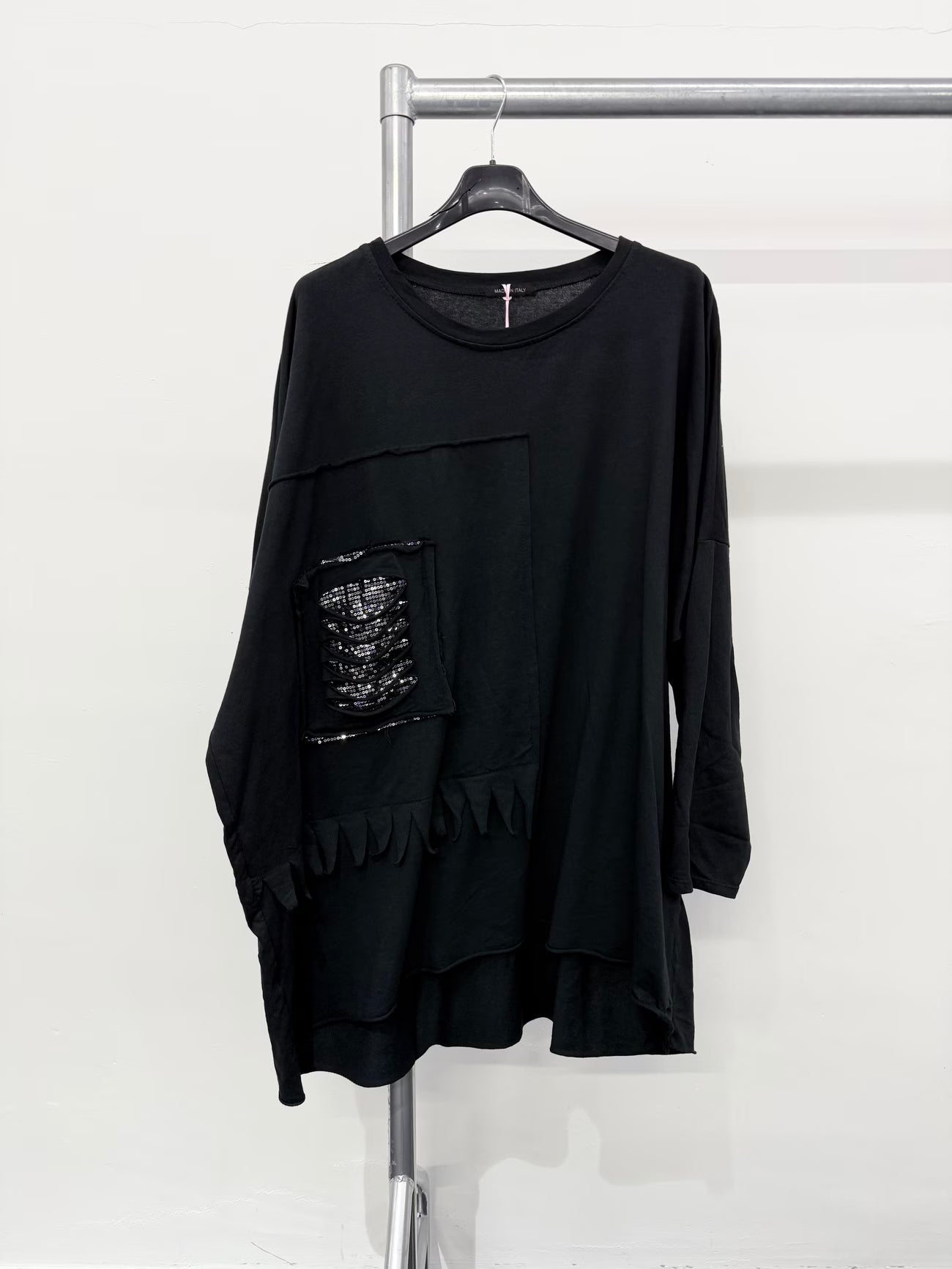 PURE STRETCHY COTTON PLUS SIZE RAW EDGED TOP