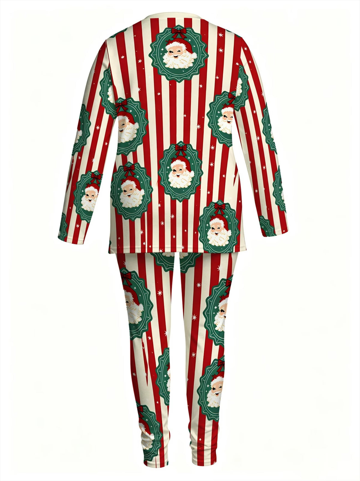 Women's Santa Print Christmas Trouser Set