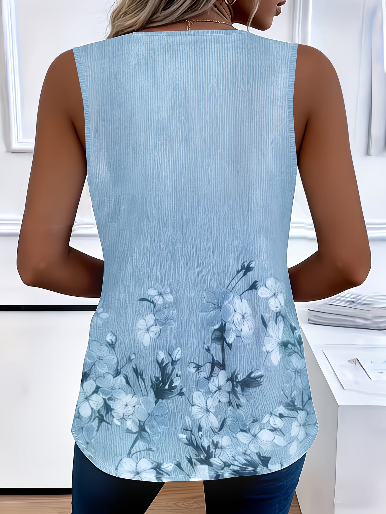 Paisley Print Lace Splice Sleeveless Vest Top — Plus Size