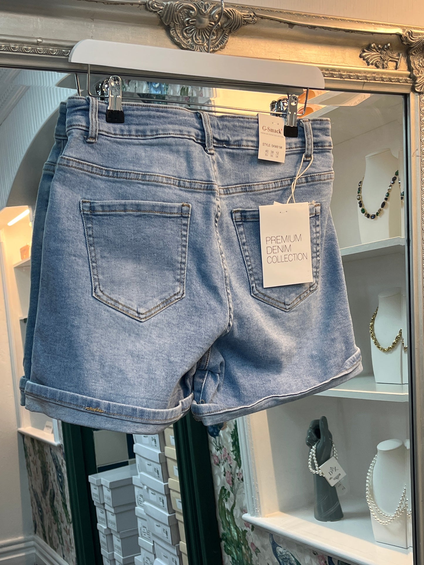 G-Smack Pearl Detail Denim Shorts – Women’s Summer Denim