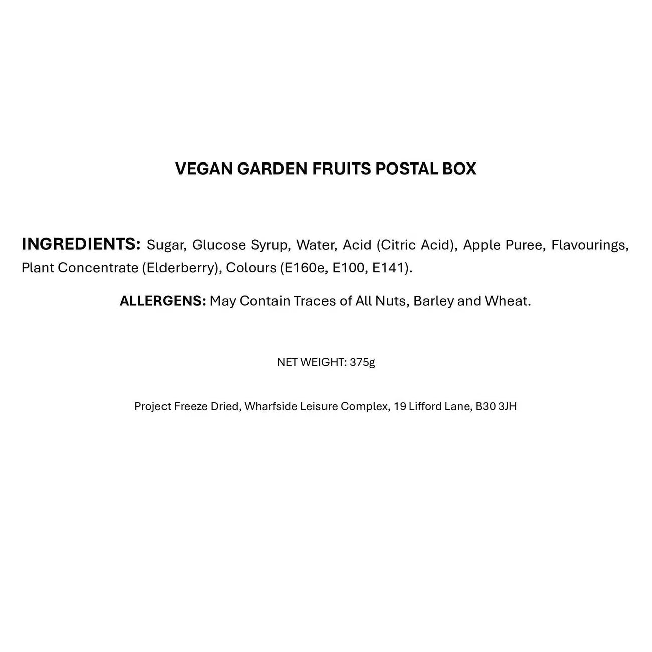 Vegan Garden Fruits Hard Candy Box – Assorted Fruity Flavoured Sweet Mix Gift | 375g