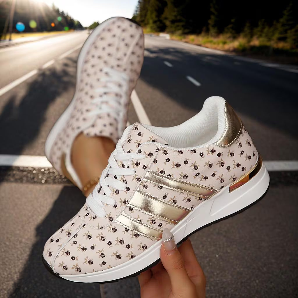 Floral Print Lightweight Sneakers