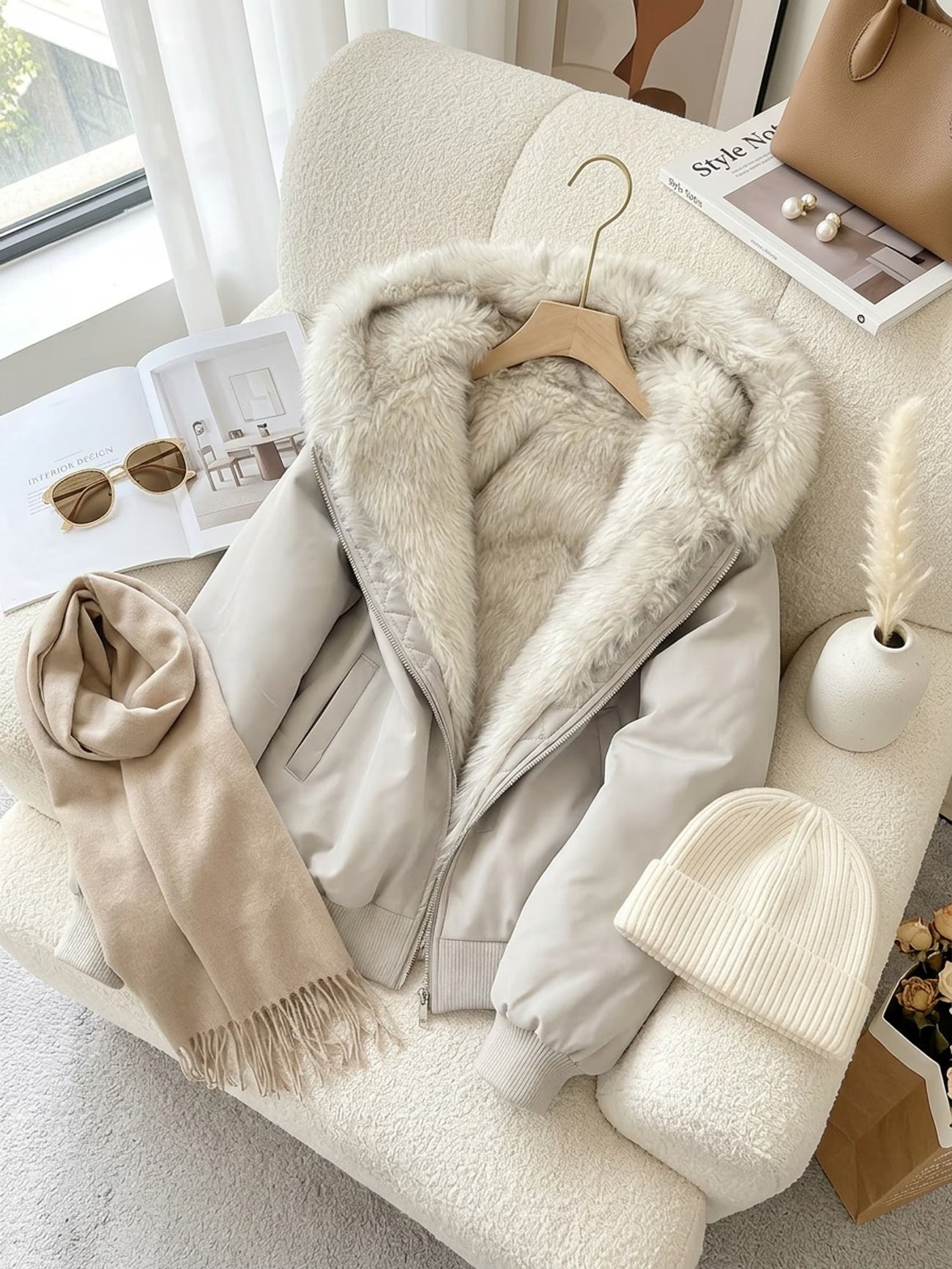 Women's Furry Jacket Coat – Autumn & Winter
