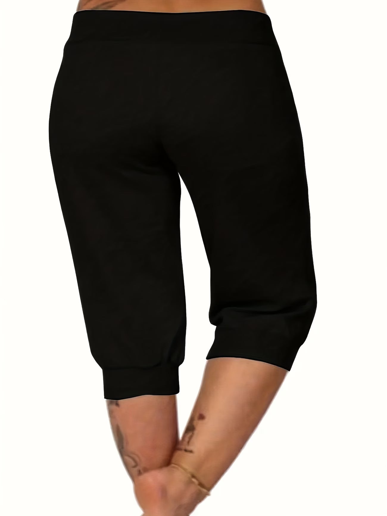 Mid-Length Printed Trousers