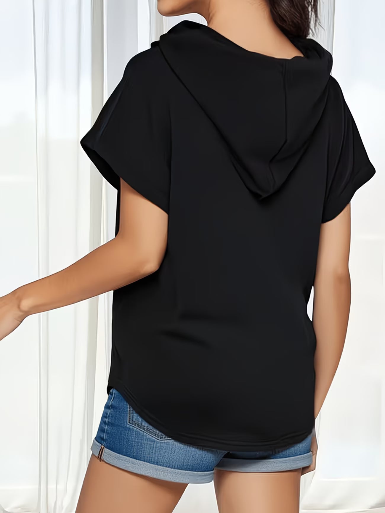 Printed Hooded Tee — Relaxed Fit