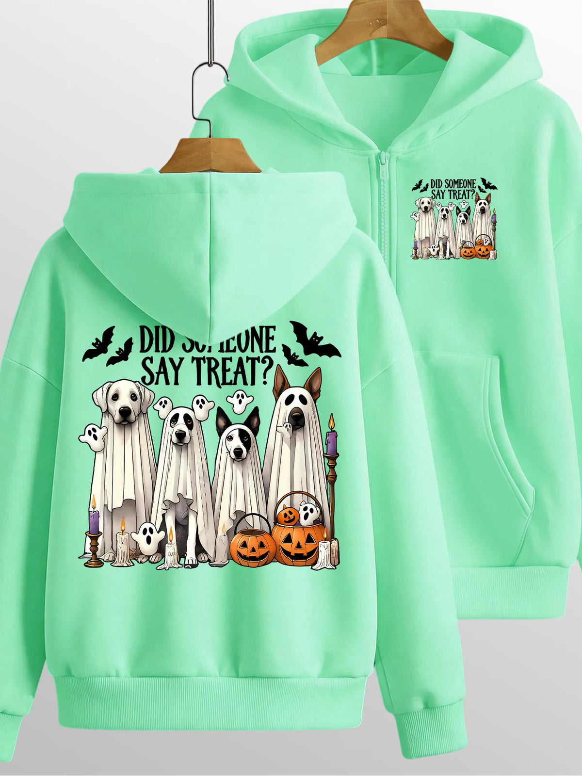 Fun Cartoon Pattern Print Y2K Zip-Up Hoodie Cardigan | All-Season Casual Jacket