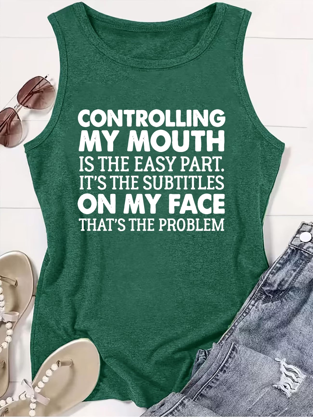 Women's Sarcastic Slogan Tank Top | Sleeveless Graphic Vest