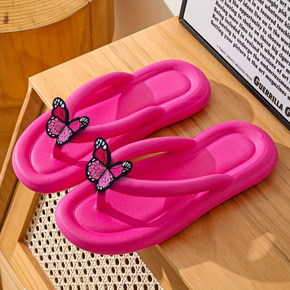 Women's Zigzag Clip-Toe Butterfly Slippers