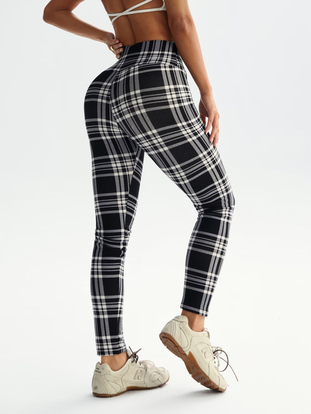 Women's High-Waist Fleece-Lined Leggings, Thick Warm Stretch Trousers