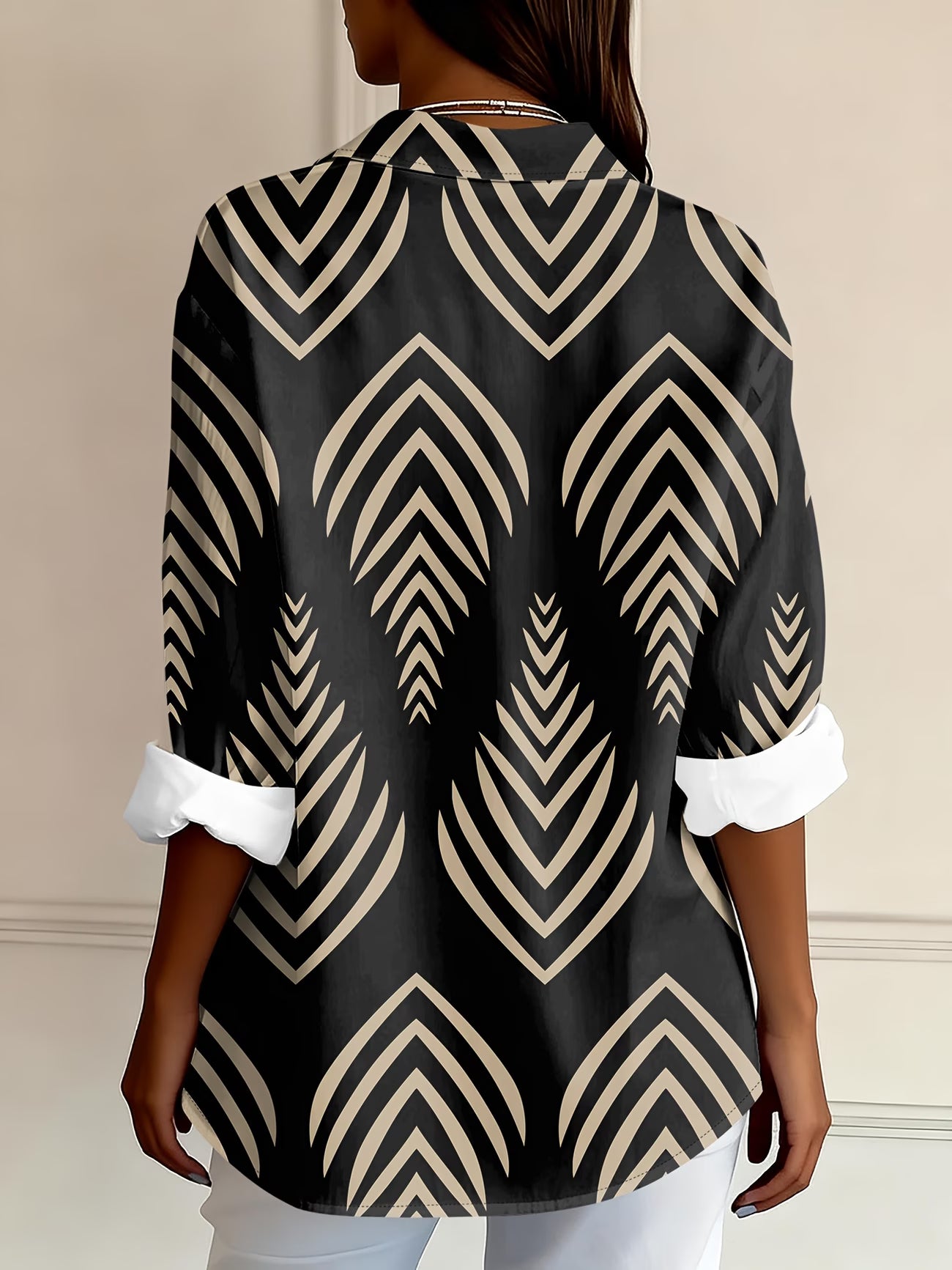 African Ethnic Print Loose Fit Shirt