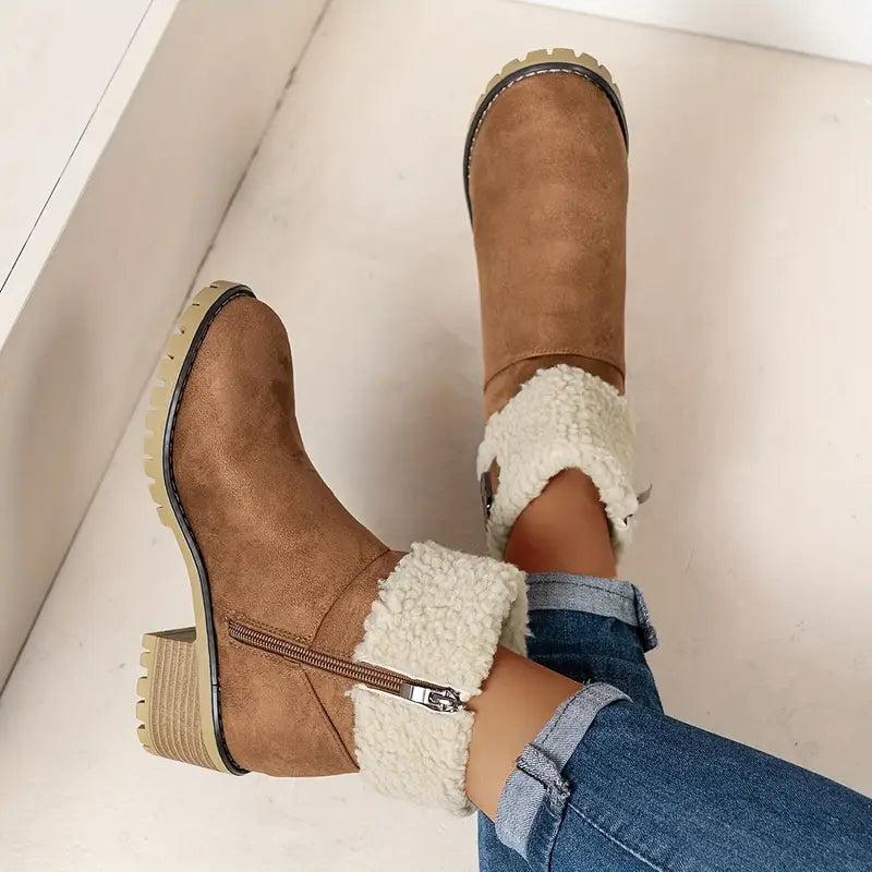 Chunky And Clssic Women'S Ankle Boots,