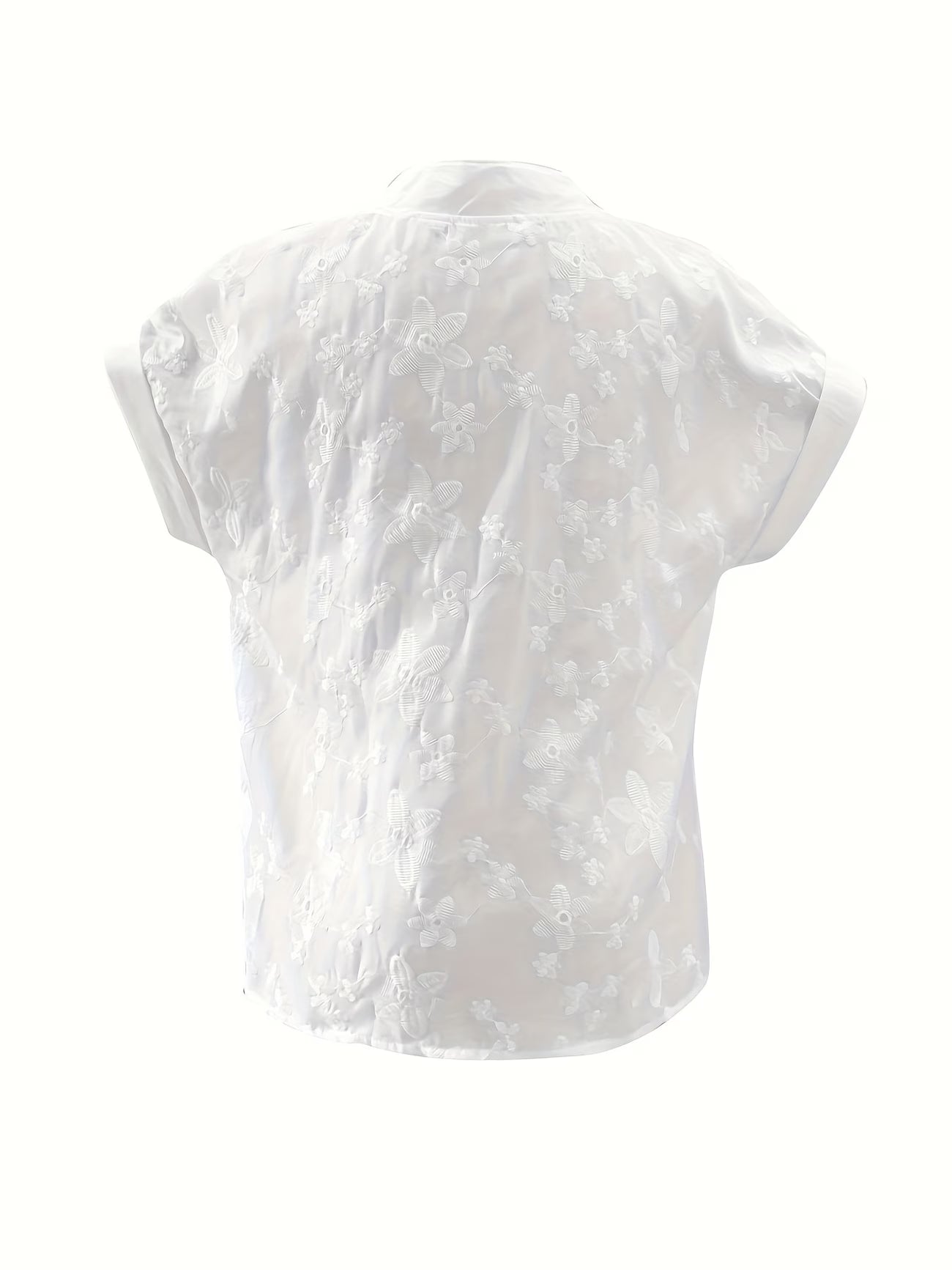 Women's Floral Print Batwing Sleeve V-Neck Top