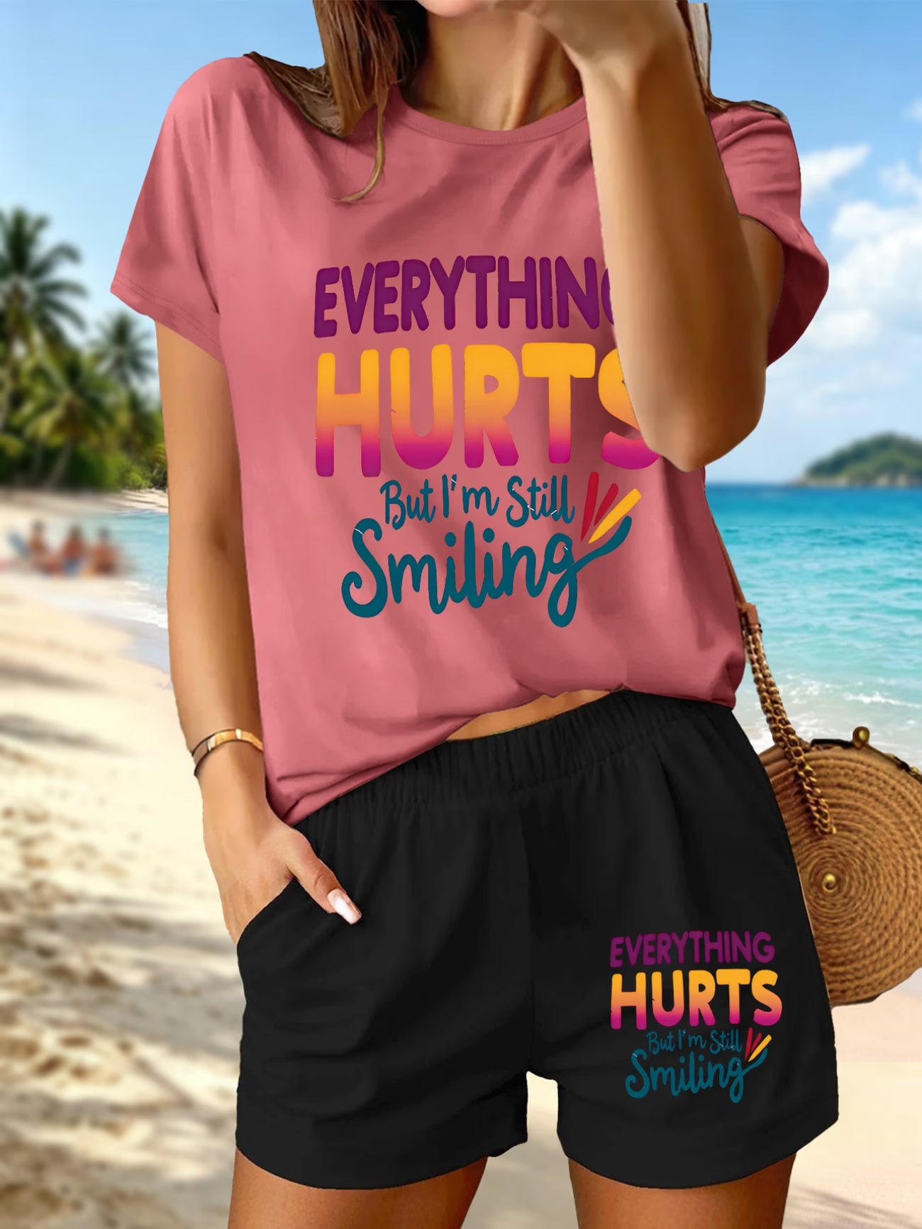 Everything Hurts But I'm Still Smiling Athletic Set