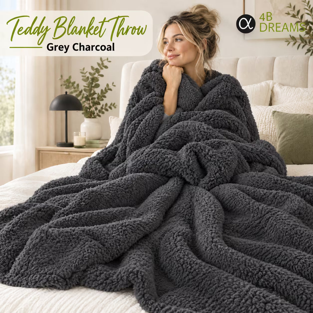 Luxury Teddy Blanket Throw for Bed & Sofa