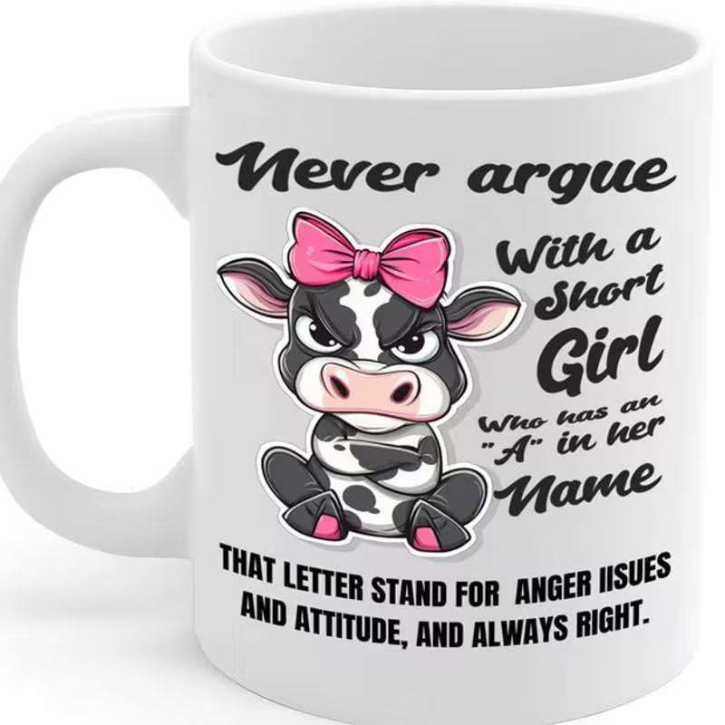 Funny Cow Attitude Mug for Women with Sass and Bold Personality