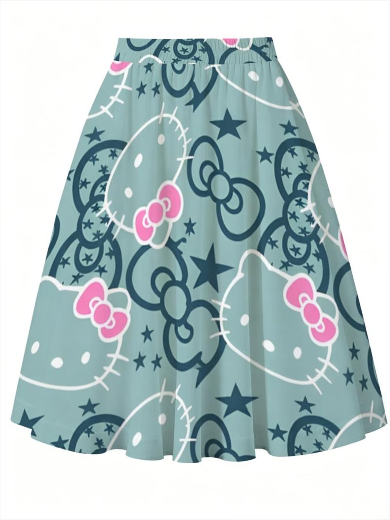 Women's Hello Kitty Printed Midi Skirt