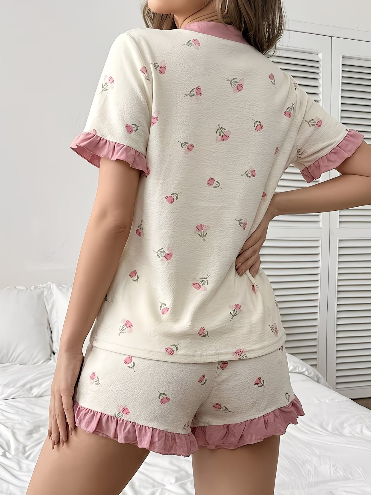 Women's Pajama Set – Cherry Blossom Print