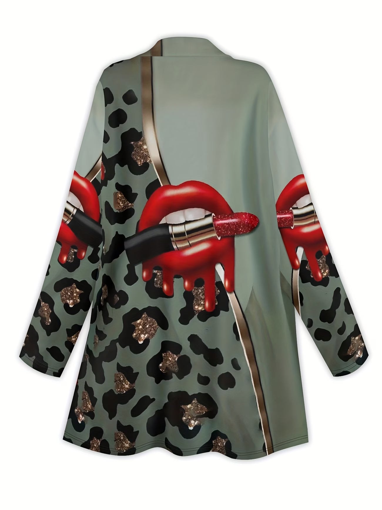 Plus Size, New Casual Comfortable Fashion Artistic Leopard Print