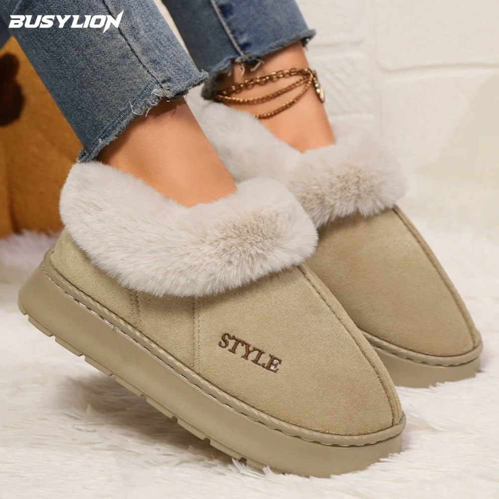 Women's Insulated Thermal Slippers with Trim