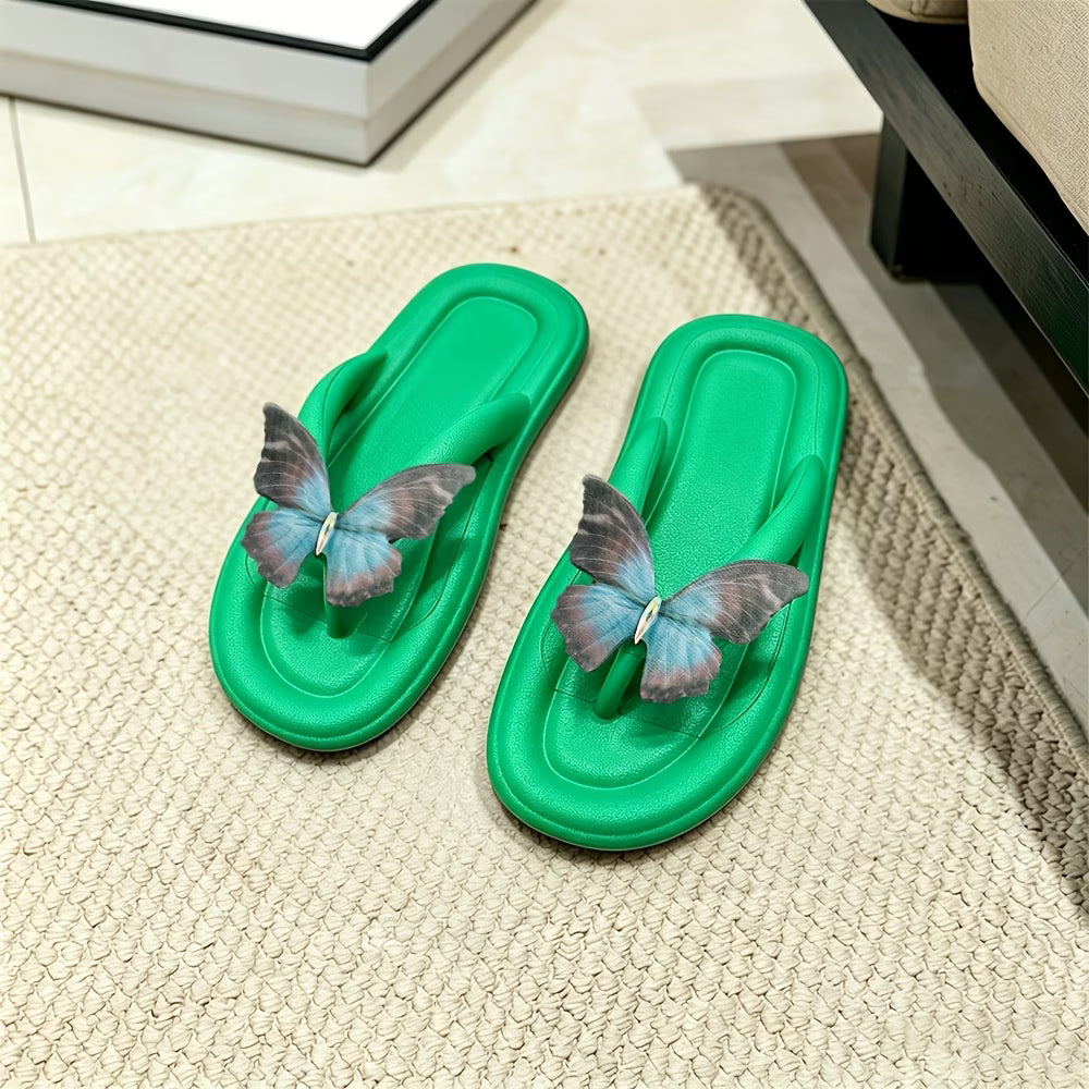 Women's Butterfly Flip Flop Slides