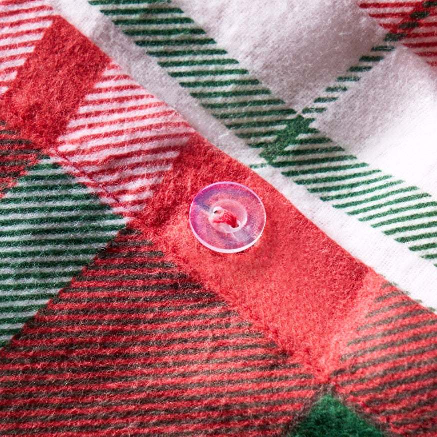 Traditional Christmas Check Brushed Cotton Duvet Cover Set - Red