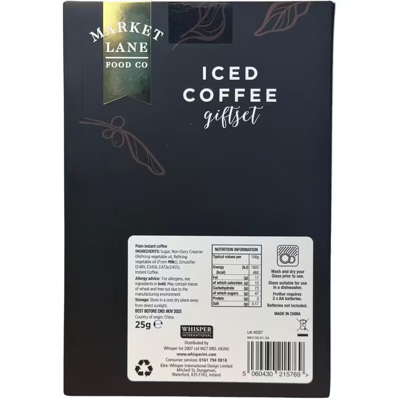 Iced Coffee Gift Set – Cup, Straw, Frother & Coffee