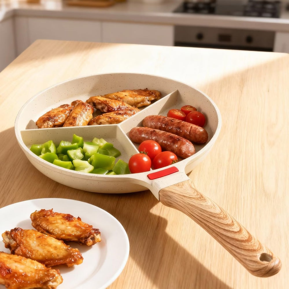 3-in-1 Non-Stick Divided Frying Pan