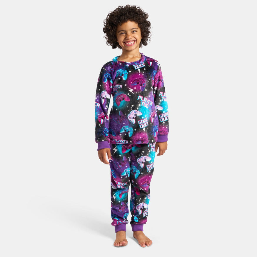 Kids Gaming Ombre Pyjama Set - Purple