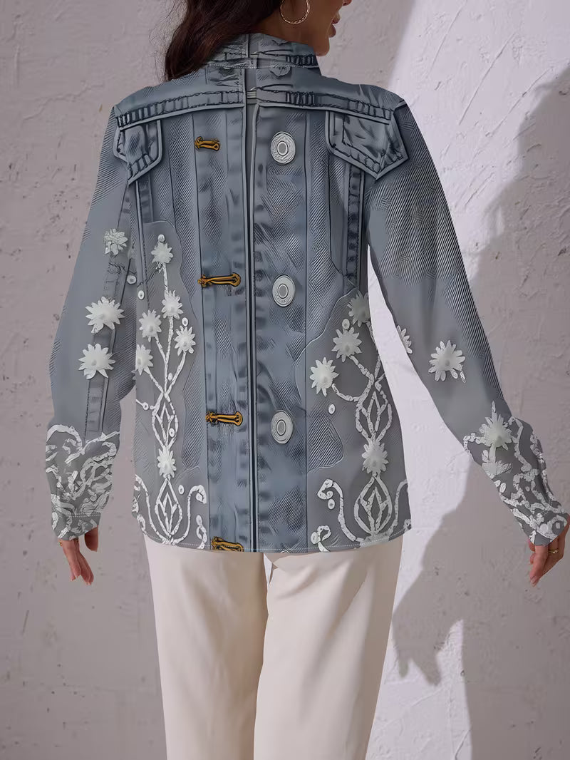 Ladies' Long Sleeve Denim Shirt