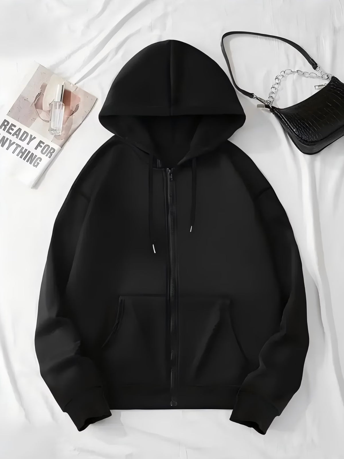 Ladies Leopard Bow & Cherry Zip-Up Hoodie