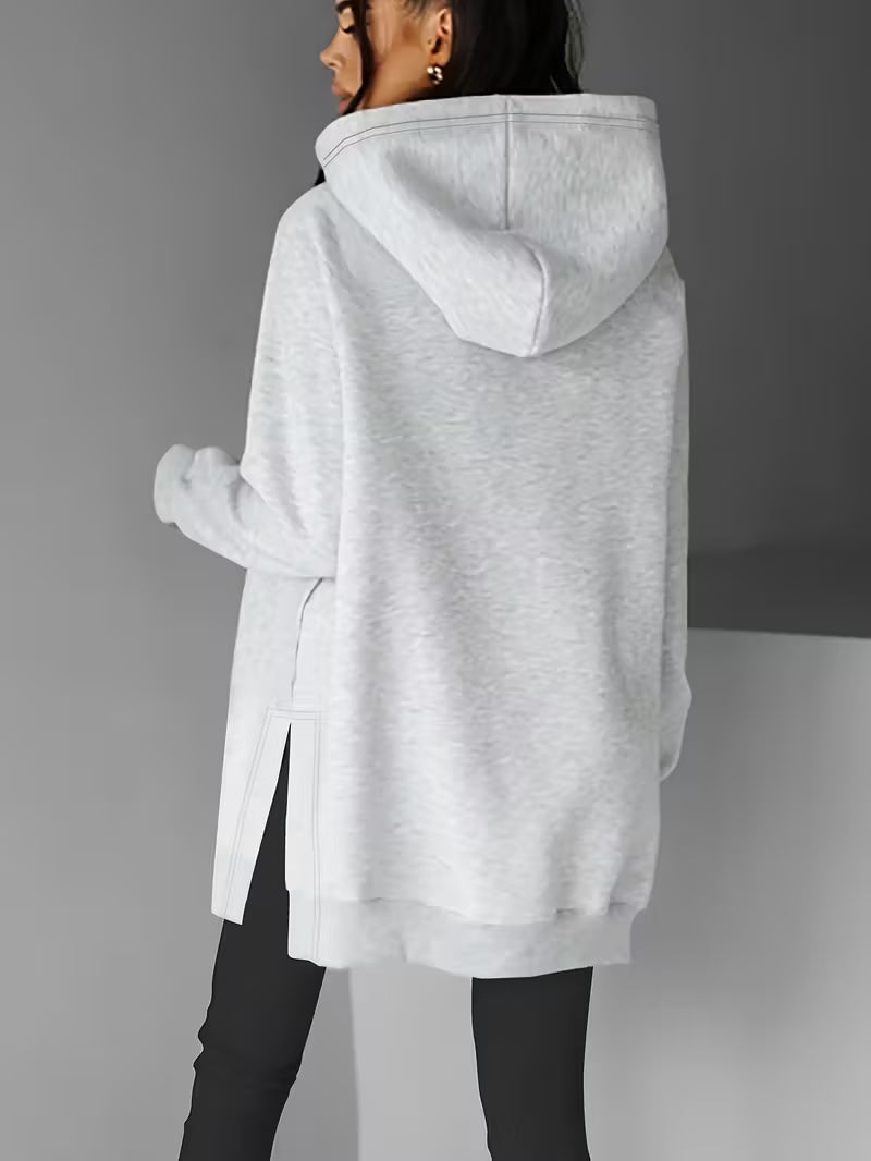Women's Casual Letter Print Long-Sleeve Hooded Sweatshirt