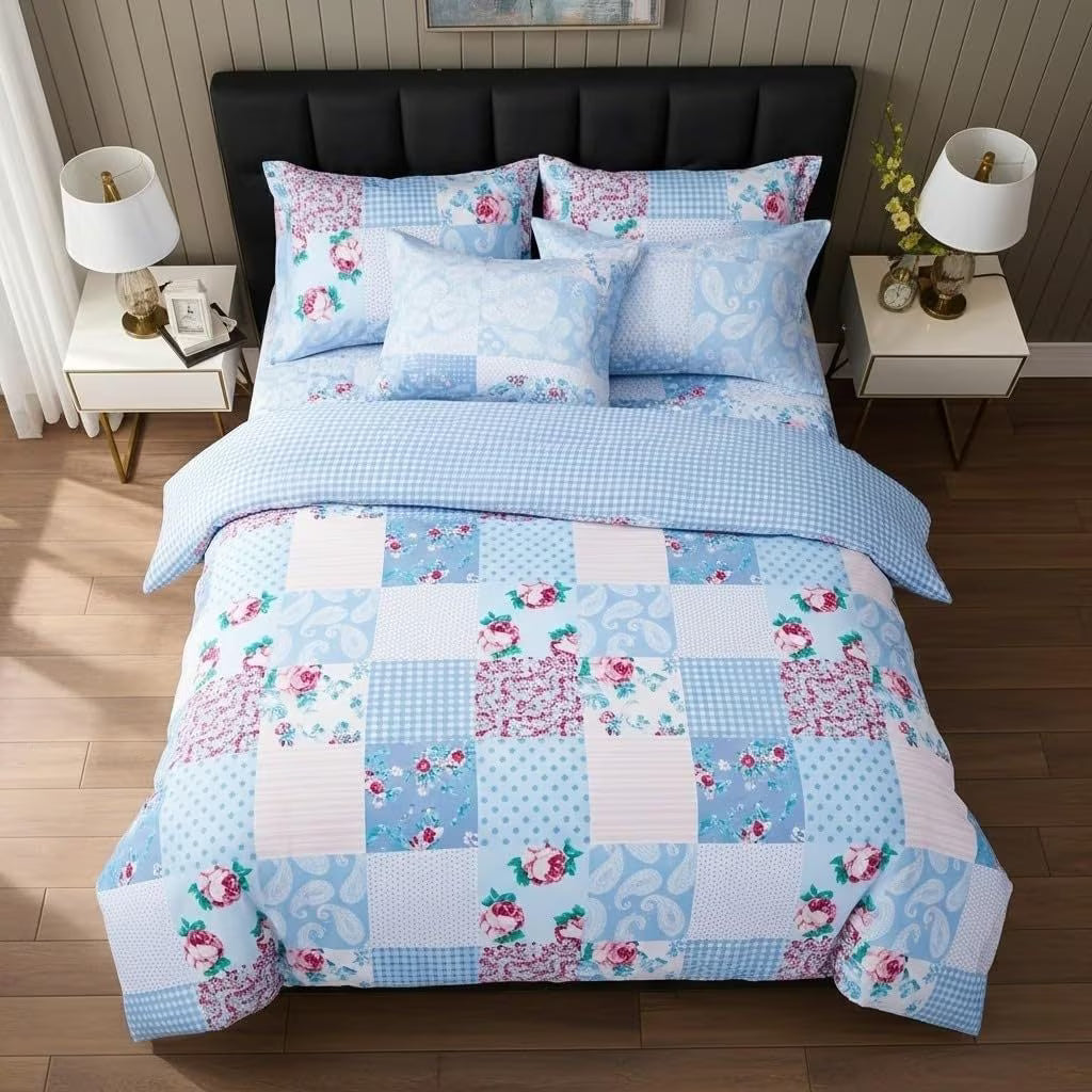 Soft Thick Duvet Cover Set – Textured Pattern Bedding with Pillow Sham