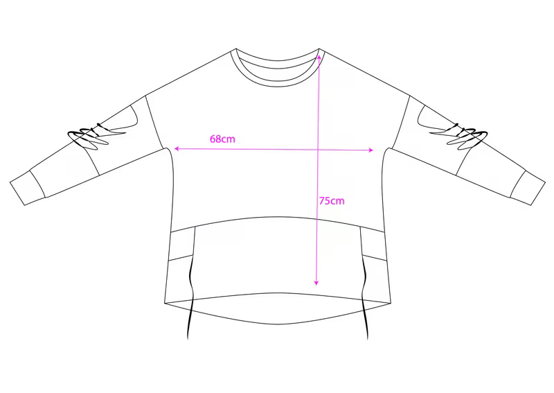 PURE STRETCHY COTTON PLUS SIZE TOP WITH DISTRESSED SLASHING SLEEVES