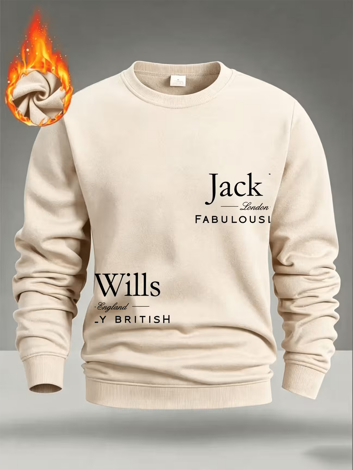 Men’s Lined Fleece Crewneck Sweatshirt
