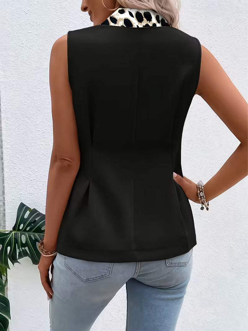 Women Featuring a Color-Blocked Design with a Leopard Print,