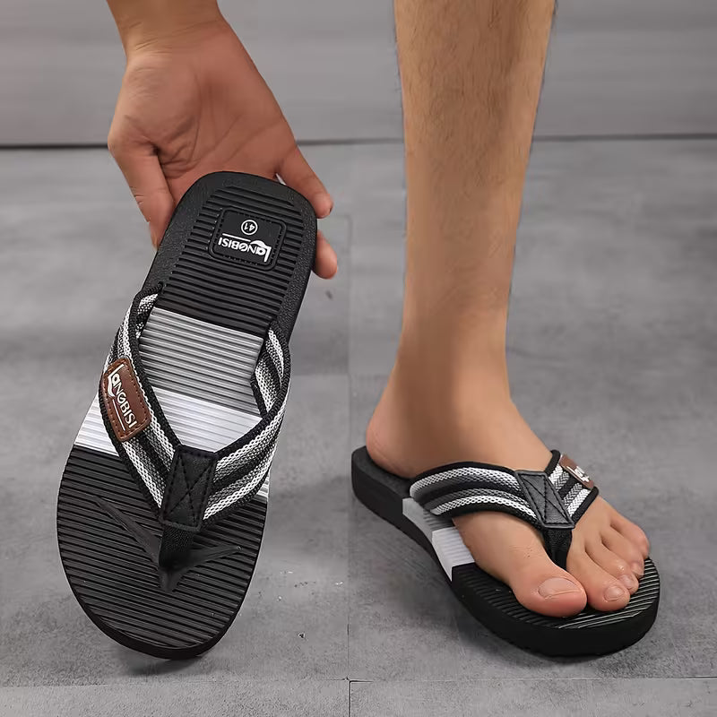 Men's Herringbone Slip-On Beach Shoes
